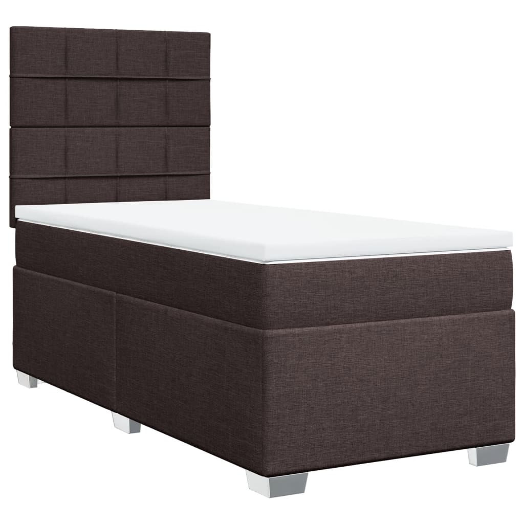 Sommier à lattes de lit avec matelas Marron foncé 100x200 cm - XIOS