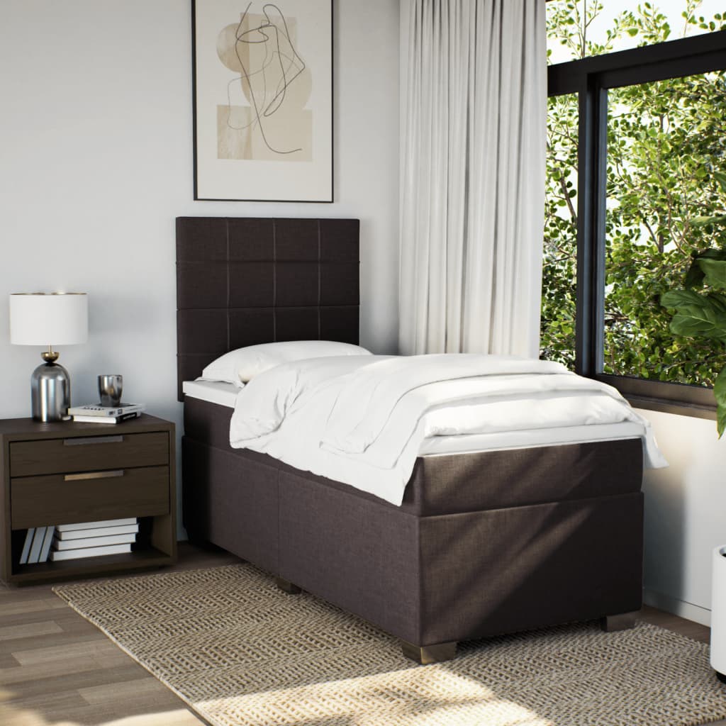 Sommier à lattes de lit avec matelas Marron foncé 100x200 cm - XIOS