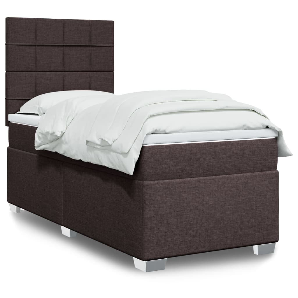 Sommier à lattes de lit avec matelas Marron foncé 100x200 cm - XIOS