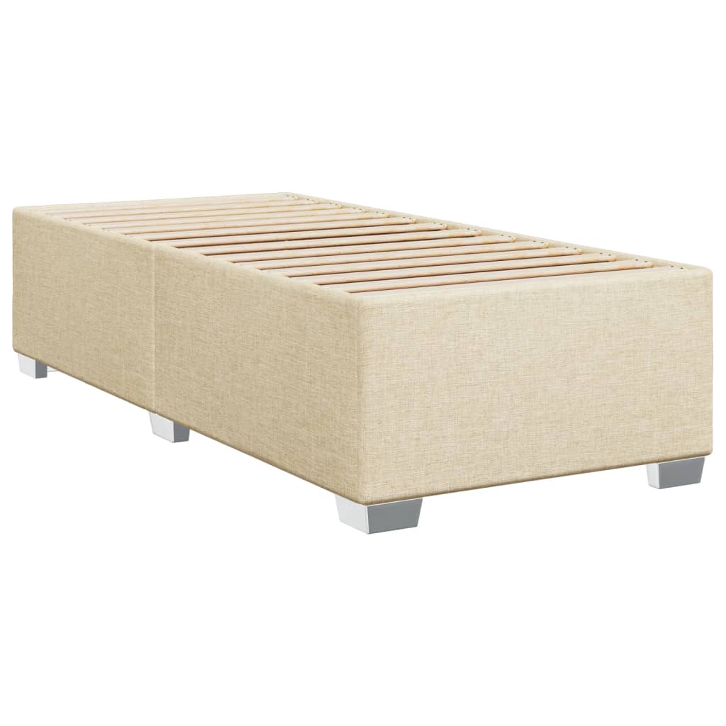Sommier à lattes de lit avec matelas Crème 100x200 cm Tissu - XIOS
