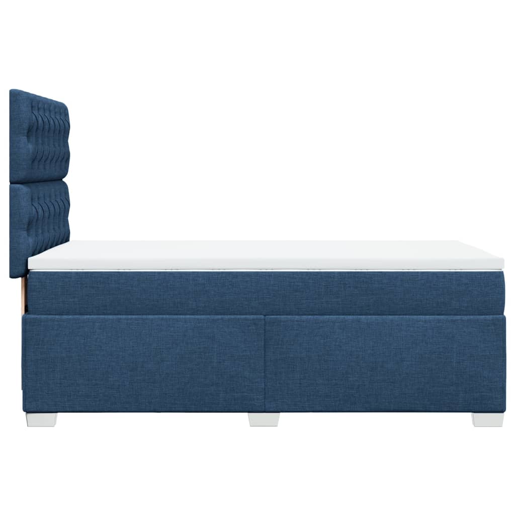 Sommier à lattes de lit avec matelas Bleu 100x200 cm Tissu - XIOS