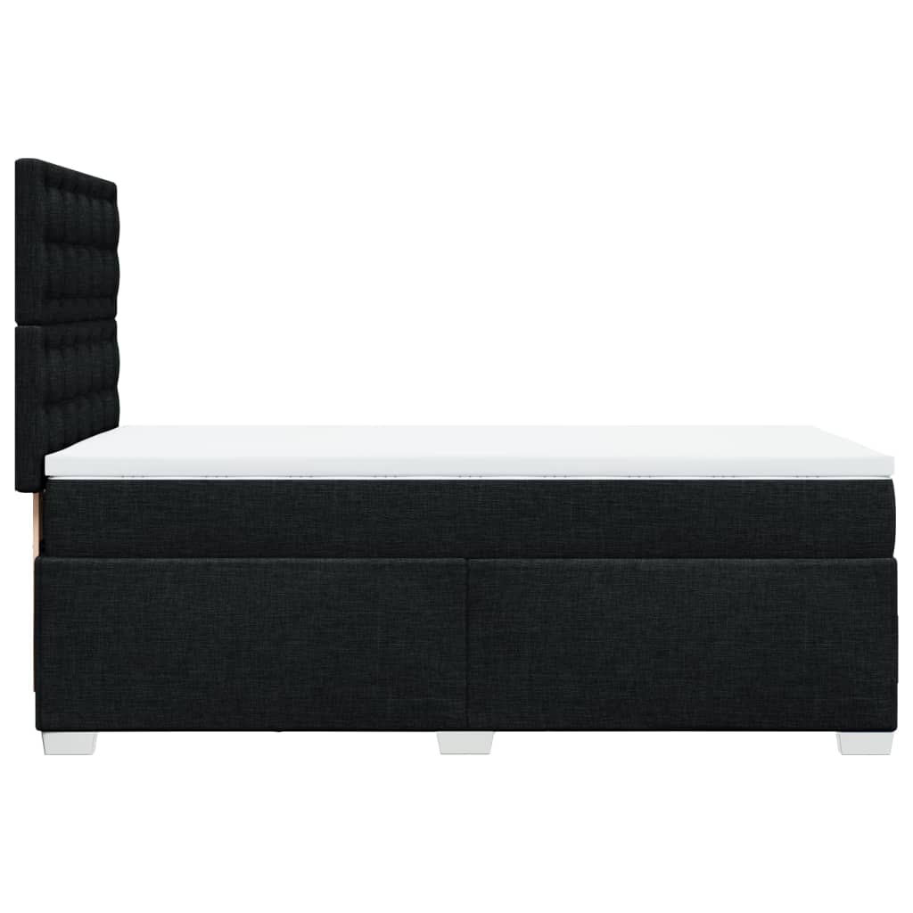 Sommier à lattes de lit avec matelas Noir 100x200 cm Tissu - XIOS