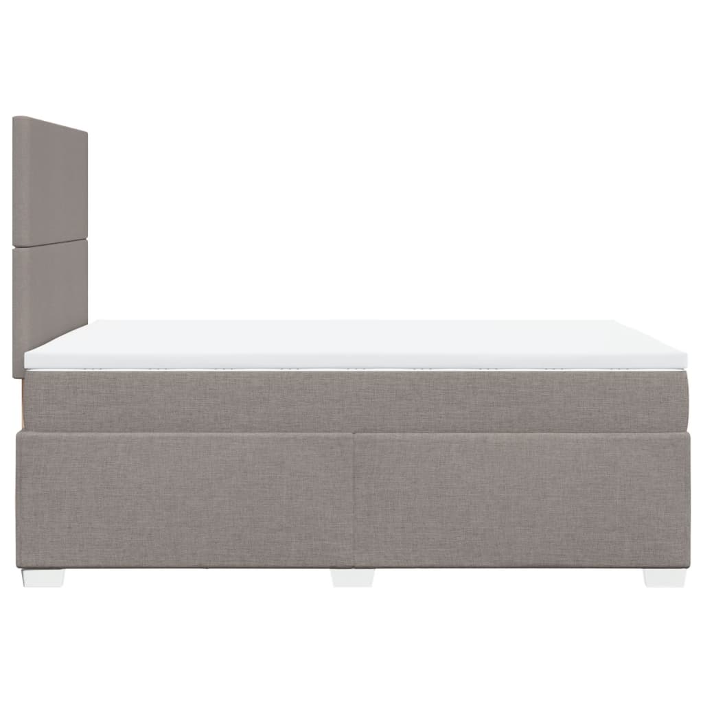 Sommier à lattes de lit avec matelas taupe 120x190 cm tissu - XIOS