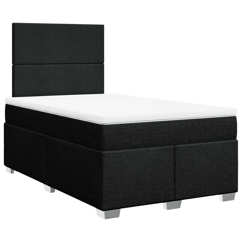 Sommier à lattes de lit avec matelas Noir 120x200 cm Tissu - XIOS