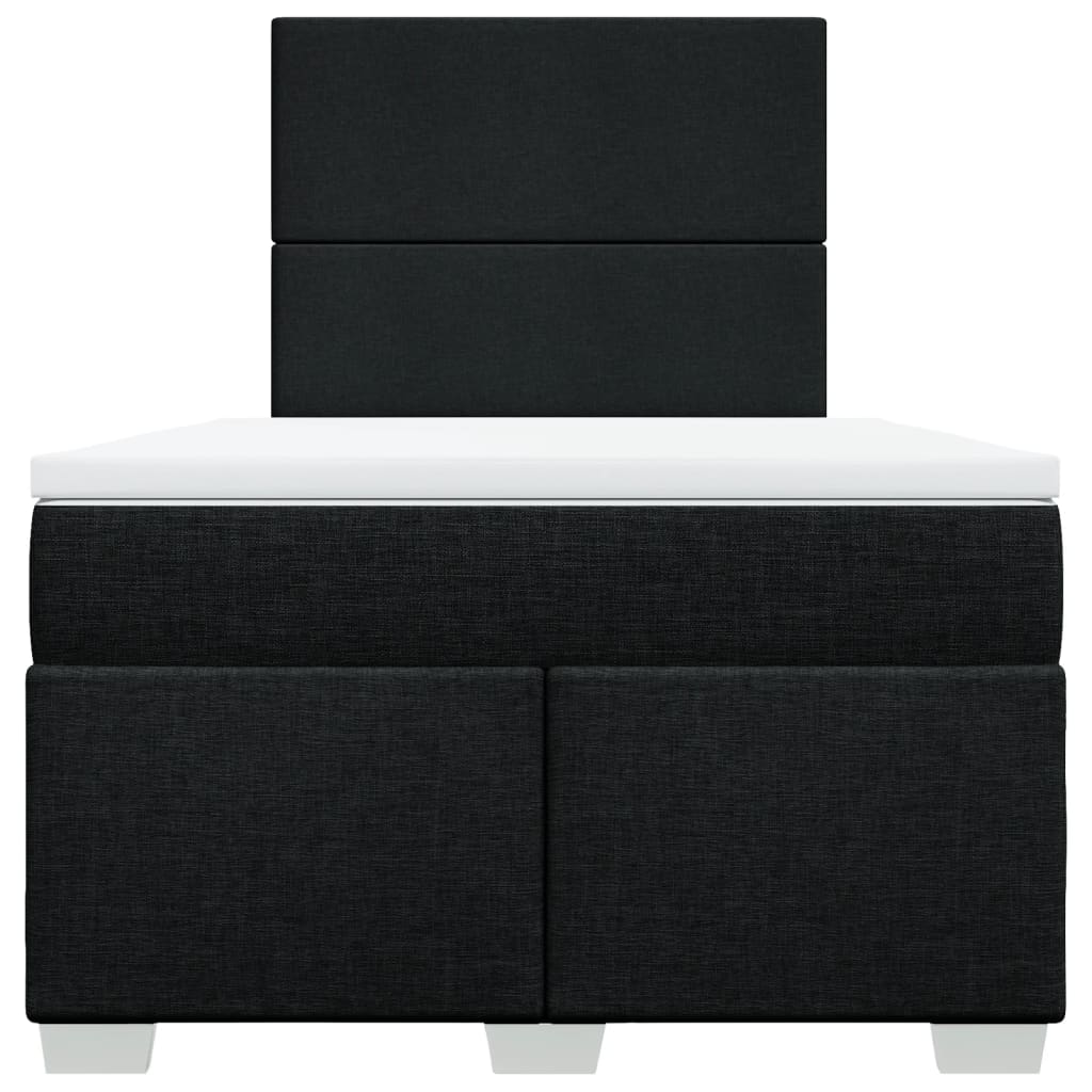 Sommier à lattes de lit avec matelas Noir 120x200 cm Tissu - XIOS