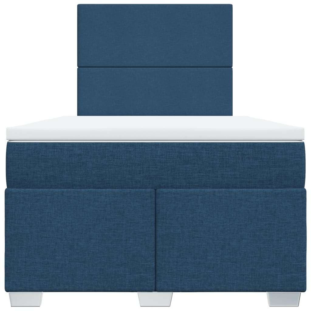 Sommier à lattes de lit avec matelas Bleu 120x200 cm Tissu - XIOS