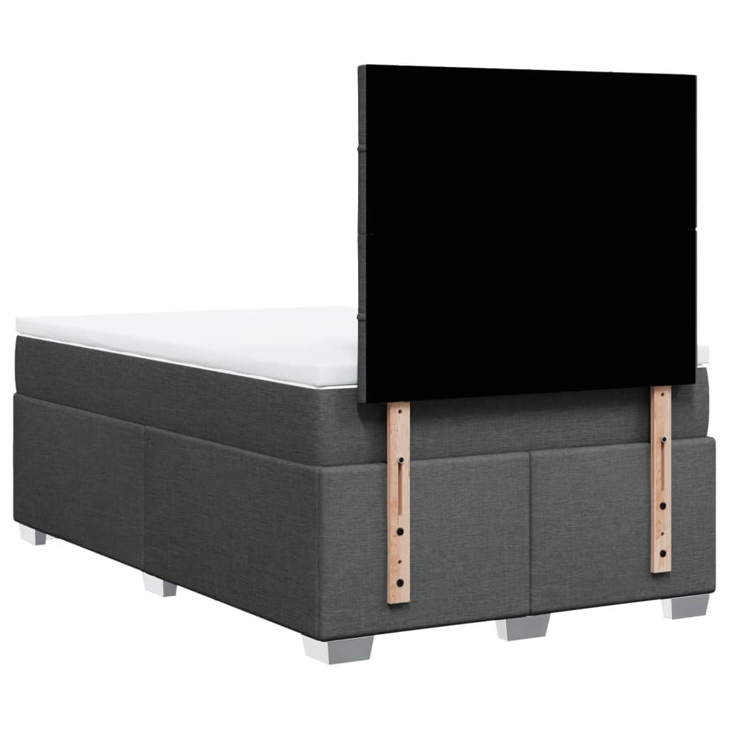 Sommier à lattes de lit avec matelas Gris foncé 120x200cm Tissu - XIOS