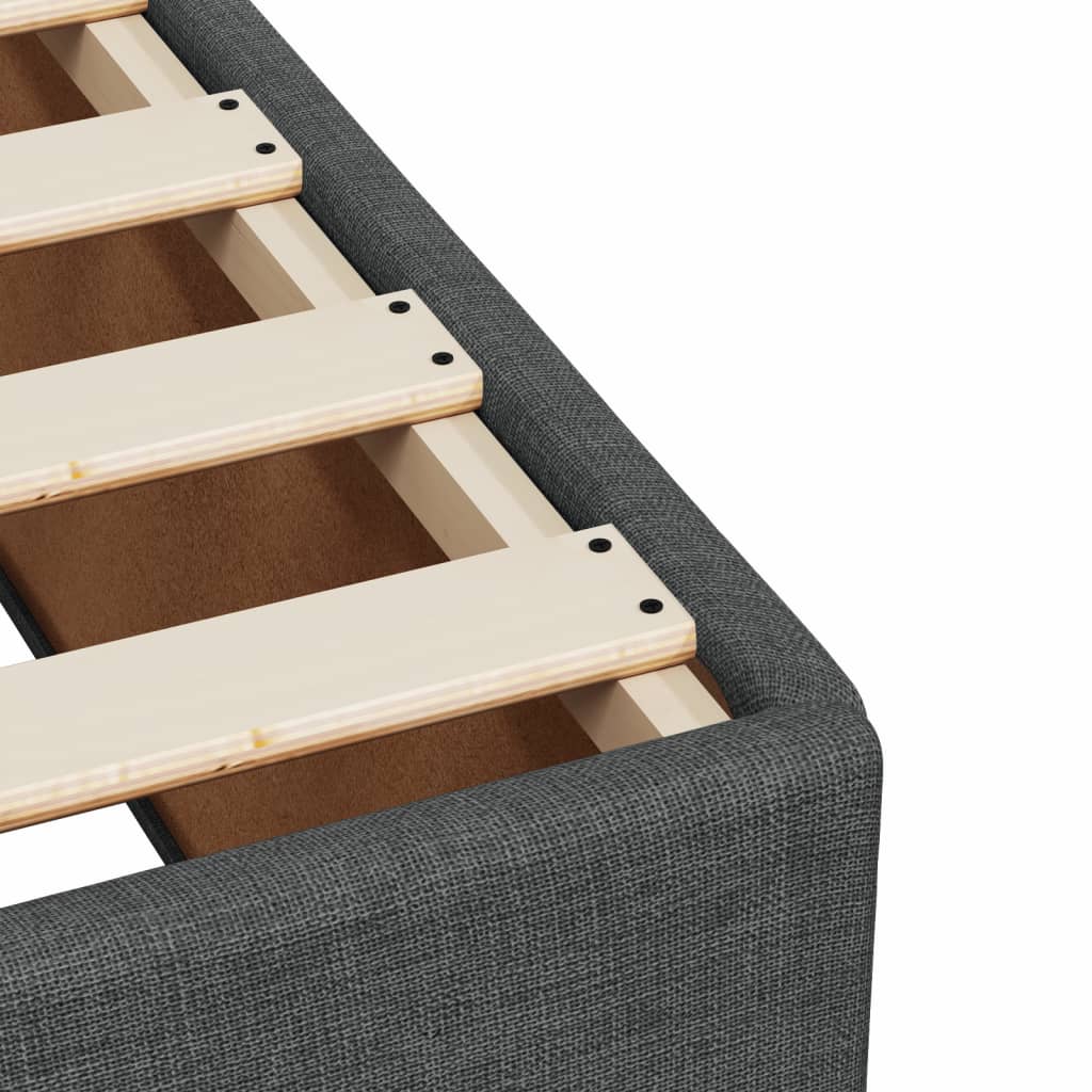 Sommier à lattes de lit avec matelas Gris foncé 120x200cm Tissu - XIOS