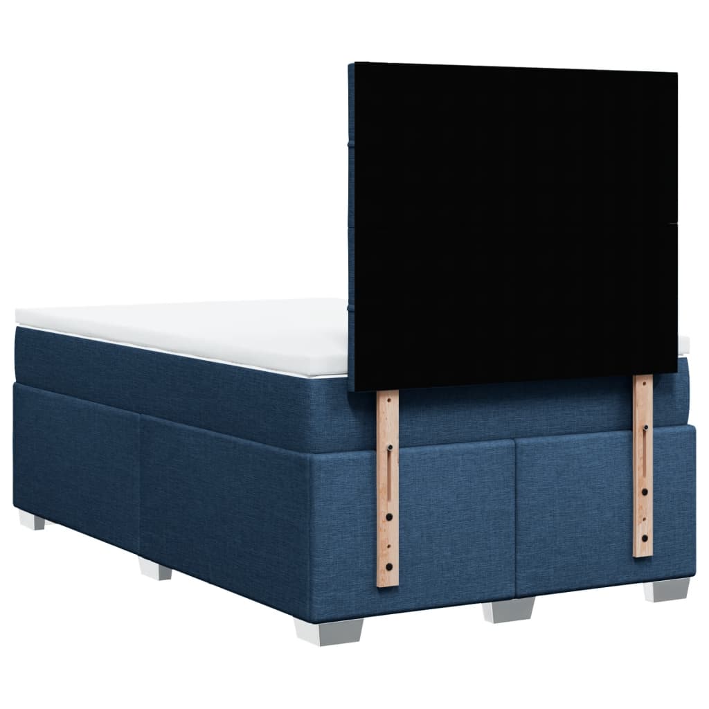 Sommier à lattes de lit avec matelas Bleu 120x200 cm Tissu - XIOS