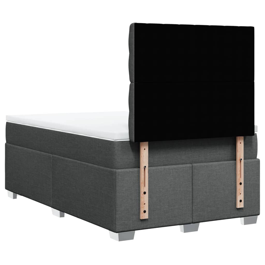 Sommier à lattes de lit avec matelas Gris foncé 120x200cm Tissu - XIOS