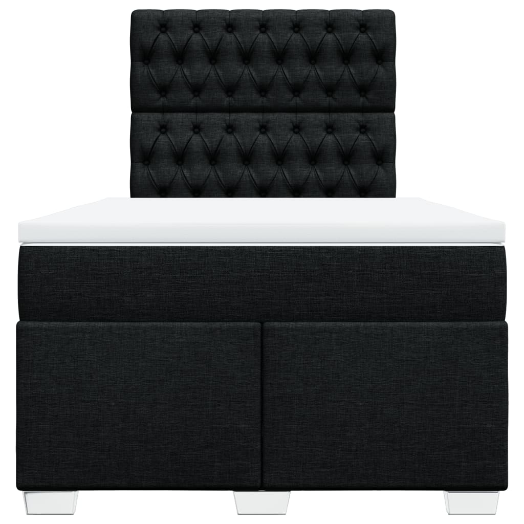 Sommier à lattes de lit avec matelas Noir 120x200 cm Tissu - XIOS