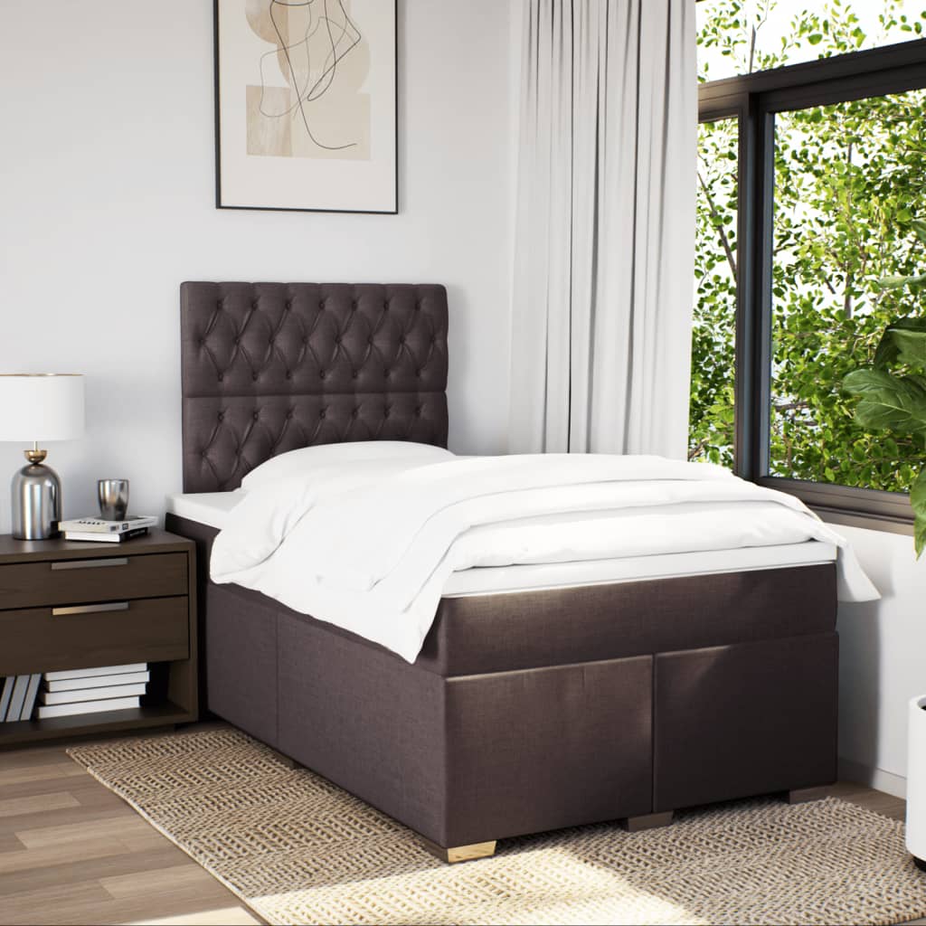 Sommier à lattes de lit avec matelas Marron foncé 120x200 cm - XIOS