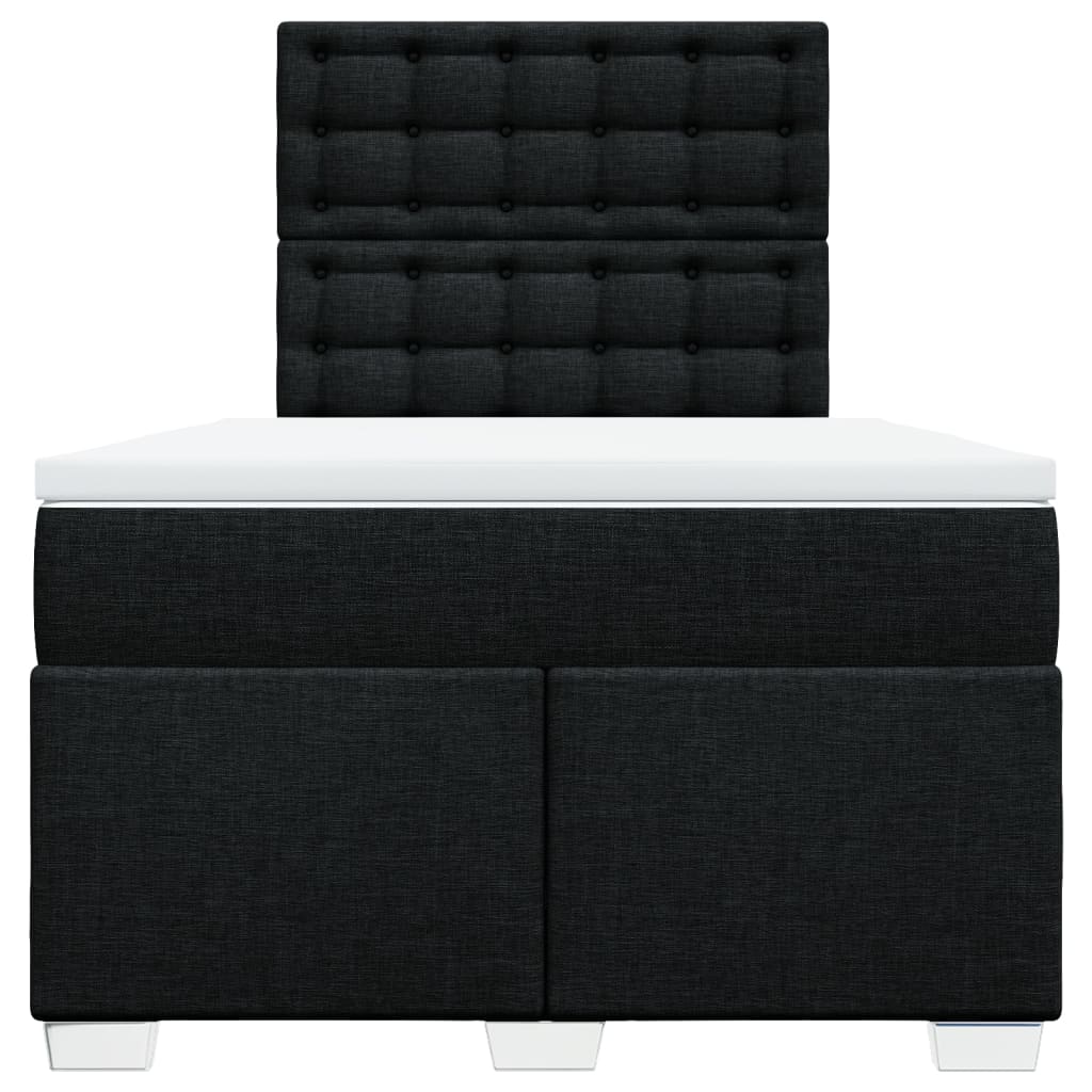 Sommier à lattes de lit avec matelas Noir 120x200 cm Tissu - XIOS