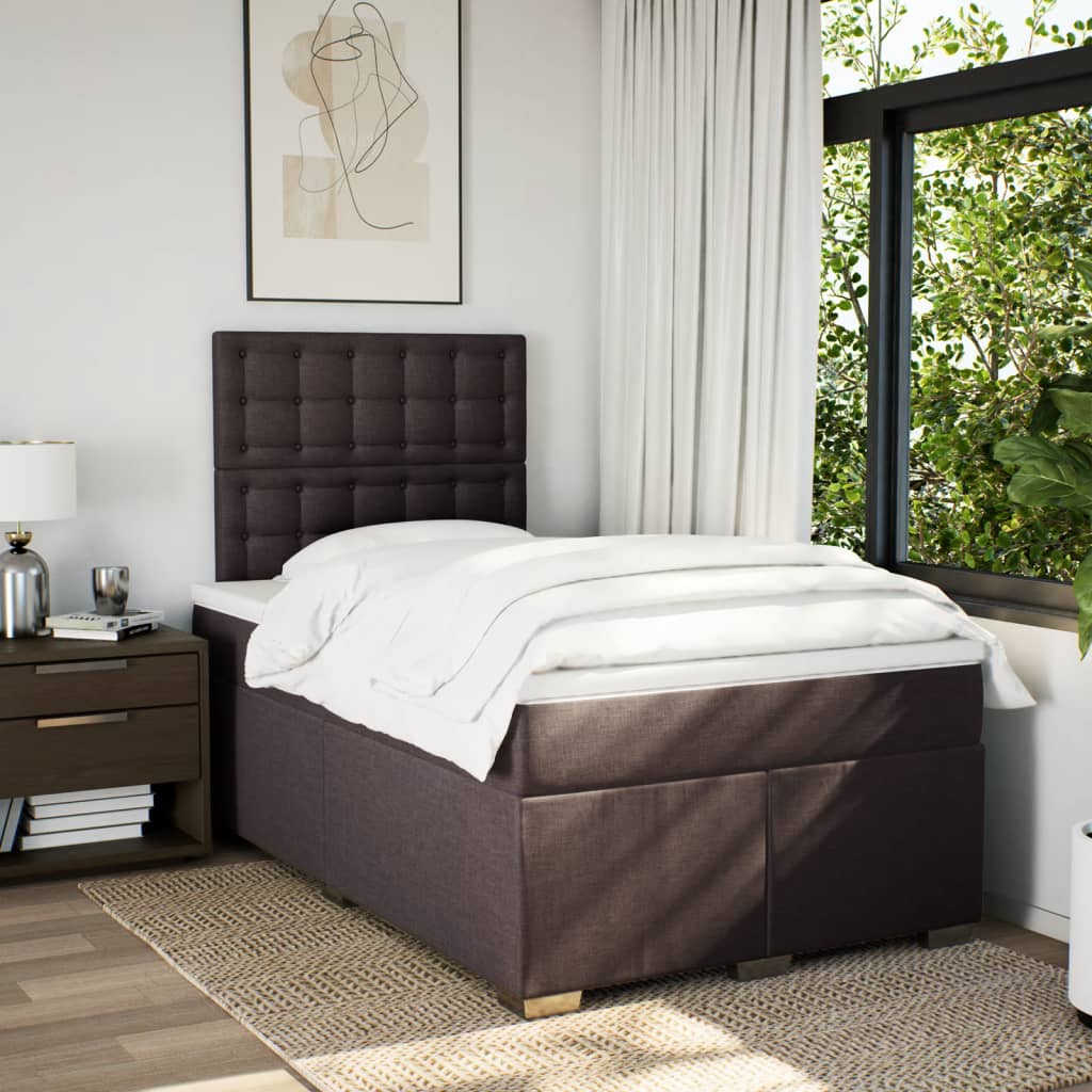 Sommier à lattes de lit avec matelas Marron foncé 120x200 cm - XIOS