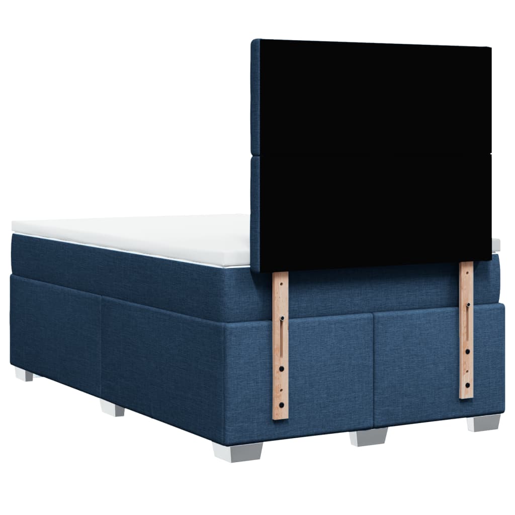 Sommier à lattes de lit avec matelas Bleu 120x200 cm Tissu - XIOS