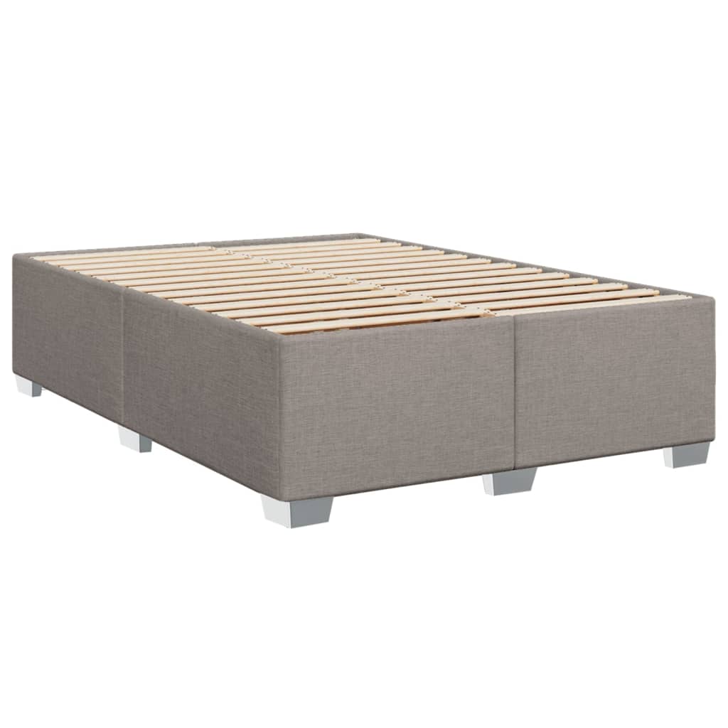 Sommier à lattes de lit avec matelas Taupe 140x190 cm Tissu