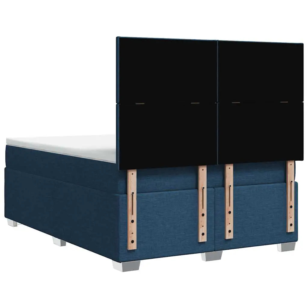 Sommier à lattes de lit avec matelas Bleu 140x190 cm Tissu - XIOS