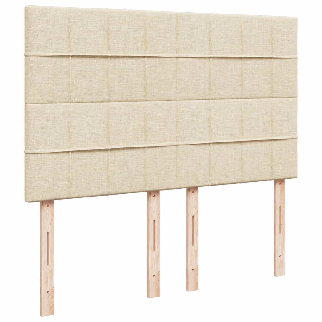 Sommier à lattes de lit avec matelas Crème 140x190 cm Tissu - XIOS