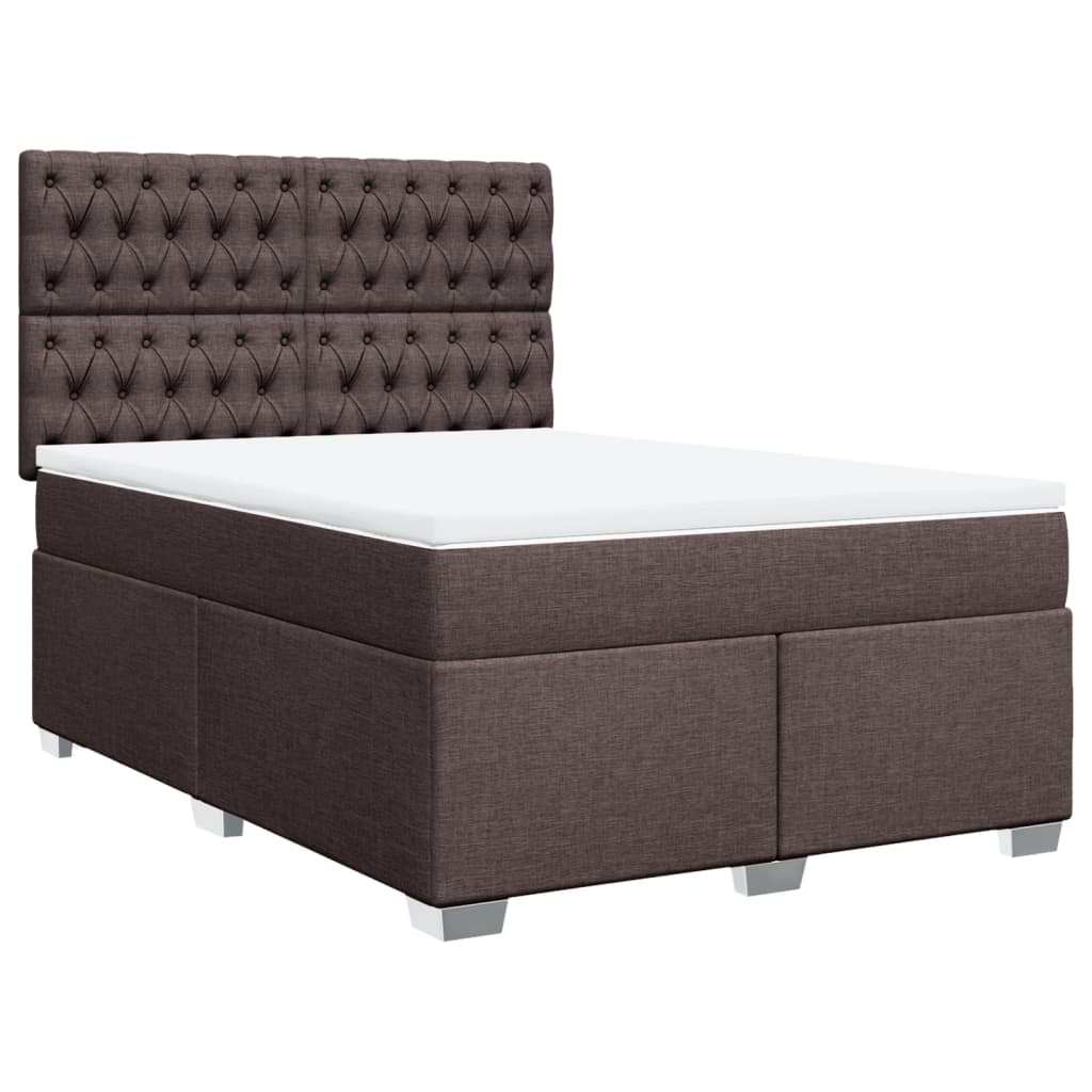 Sommier à lattes de lit avec matelas Marron foncé 140x190 cm - XIOS