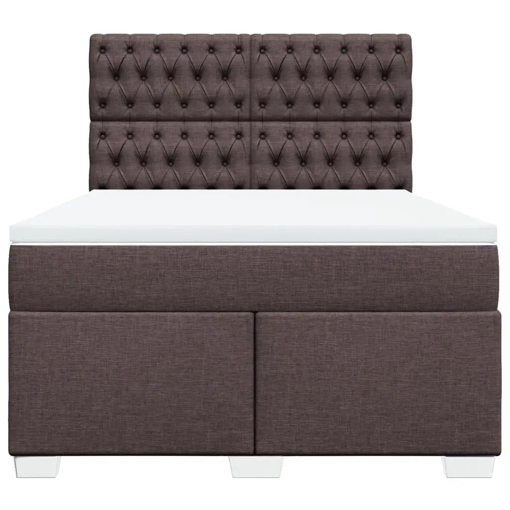 Sommier à lattes de lit avec matelas Marron foncé 140x190 cm - XIOS