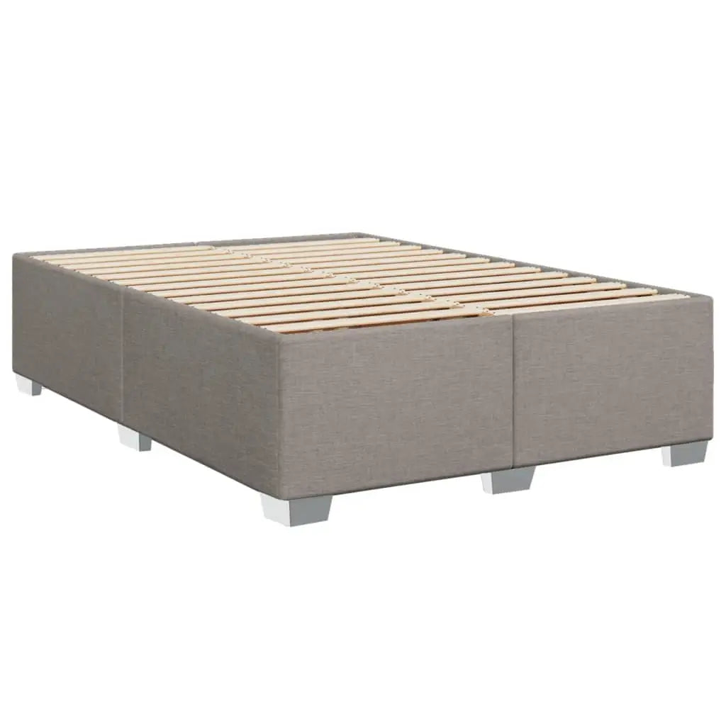 Sommier à lattes de lit avec matelas Taupe 140x190 cm Tissu - XIOS