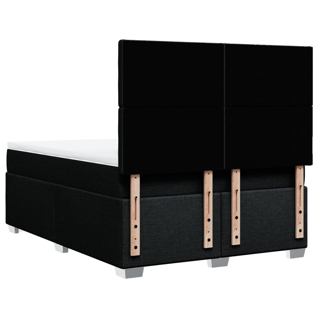 Sommier à lattes de lit avec matelas Noir 140x190 cm Tissu - XIOS