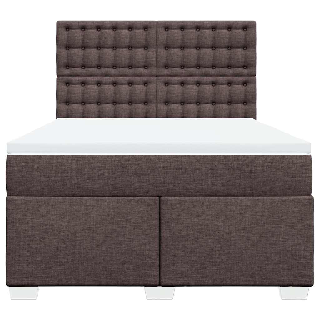 Sommier à lattes de lit avec matelas Marron foncé 140x190 cm - XIOS