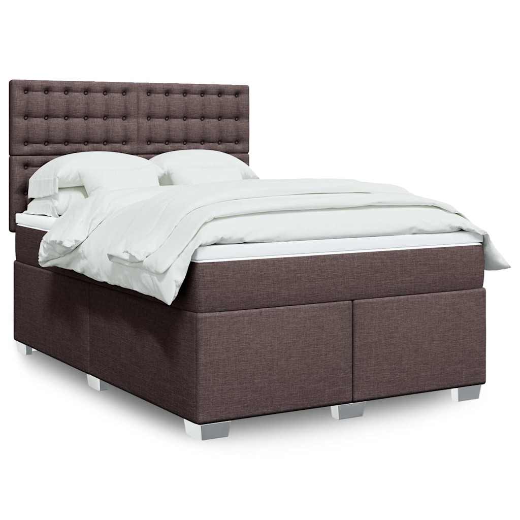 Sommier à lattes de lit avec matelas Marron foncé 140x190 cm - XIOS