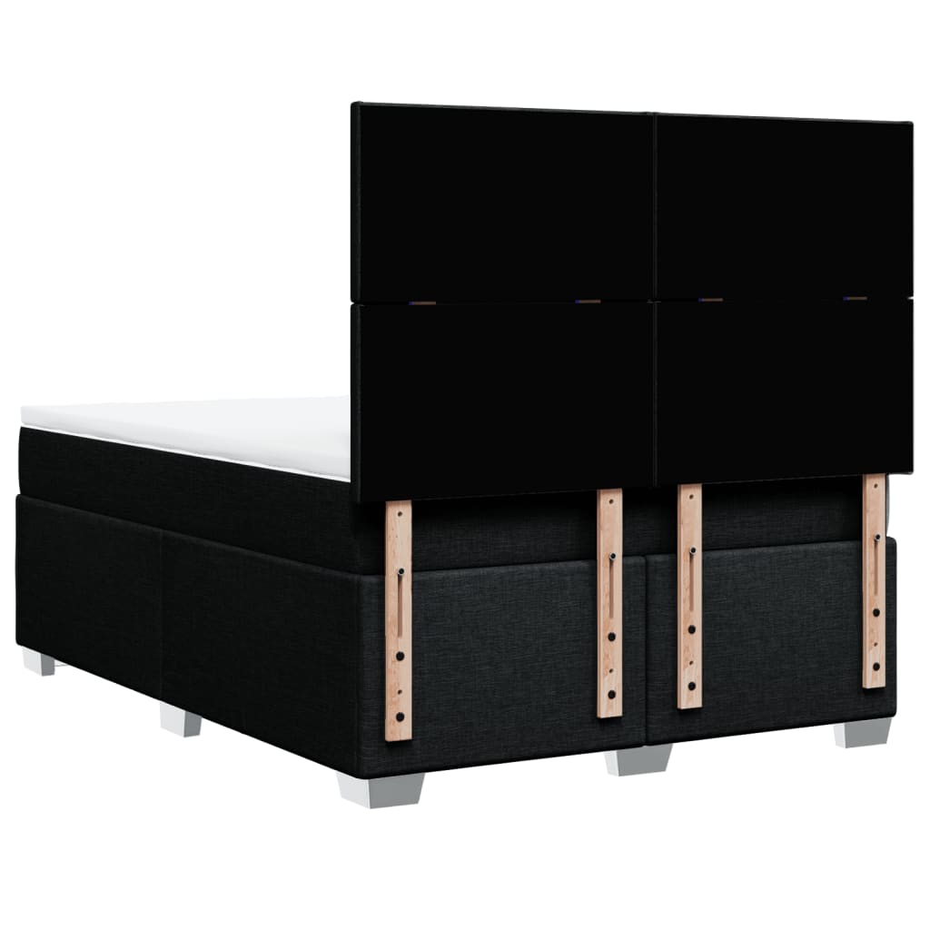 Sommier à lattes de lit avec matelas Noir 160x200 cm Tissu - XIOS