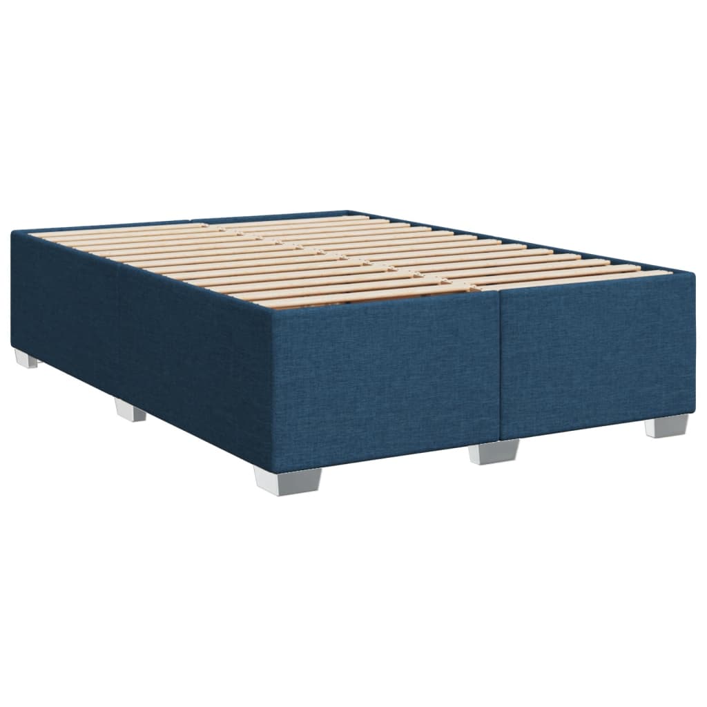 Sommier à lattes de lit avec matelas Bleu 160x200 cm Tissu - XIOS