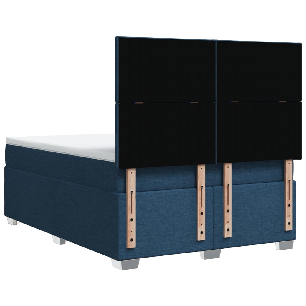Sommier à lattes de lit avec matelas Bleu 160x200 cm Tissu - XIOS