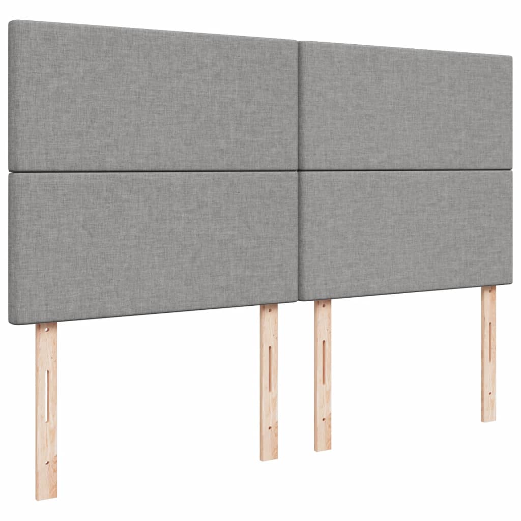 Sommier à lattes de lit avec matelas Gris clair 180x200cm Tissu - XIOS