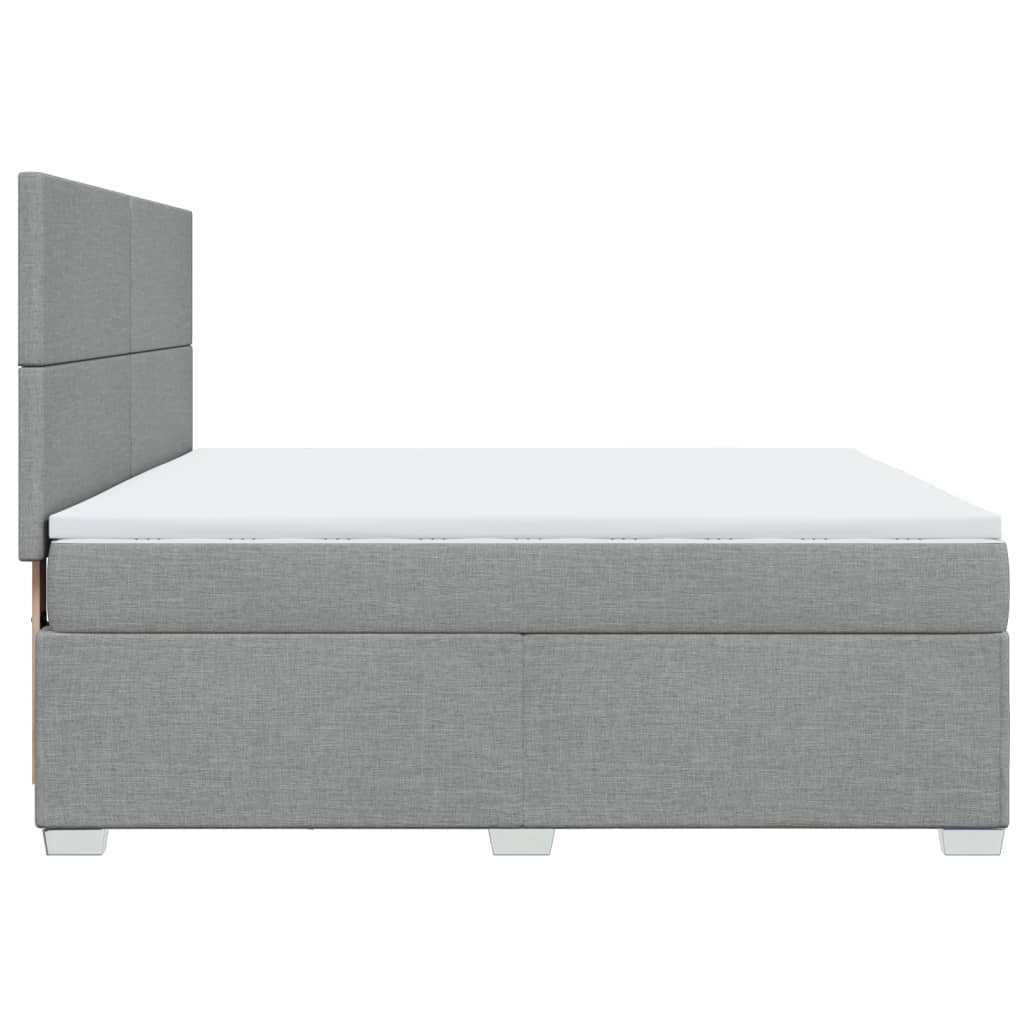 Sommier à lattes de lit avec matelas Gris clair 180x200cm Tissu - XIOS