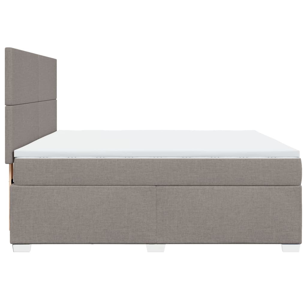 Sommier à lattes de lit avec matelas Taupe 180x200 cm Tissu - XIOS