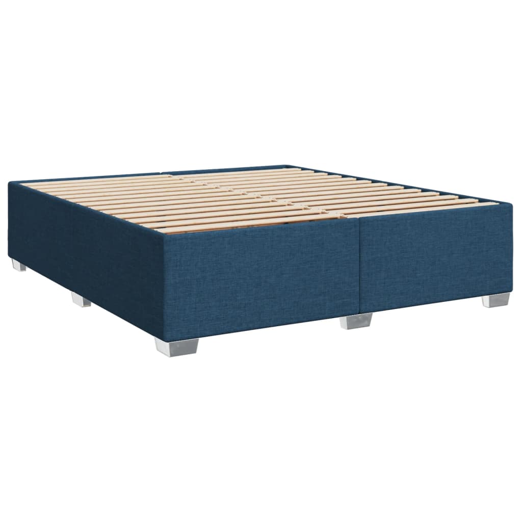 Sommier à lattes de lit avec matelas Bleu 180x200 cm Tissu - XIOS