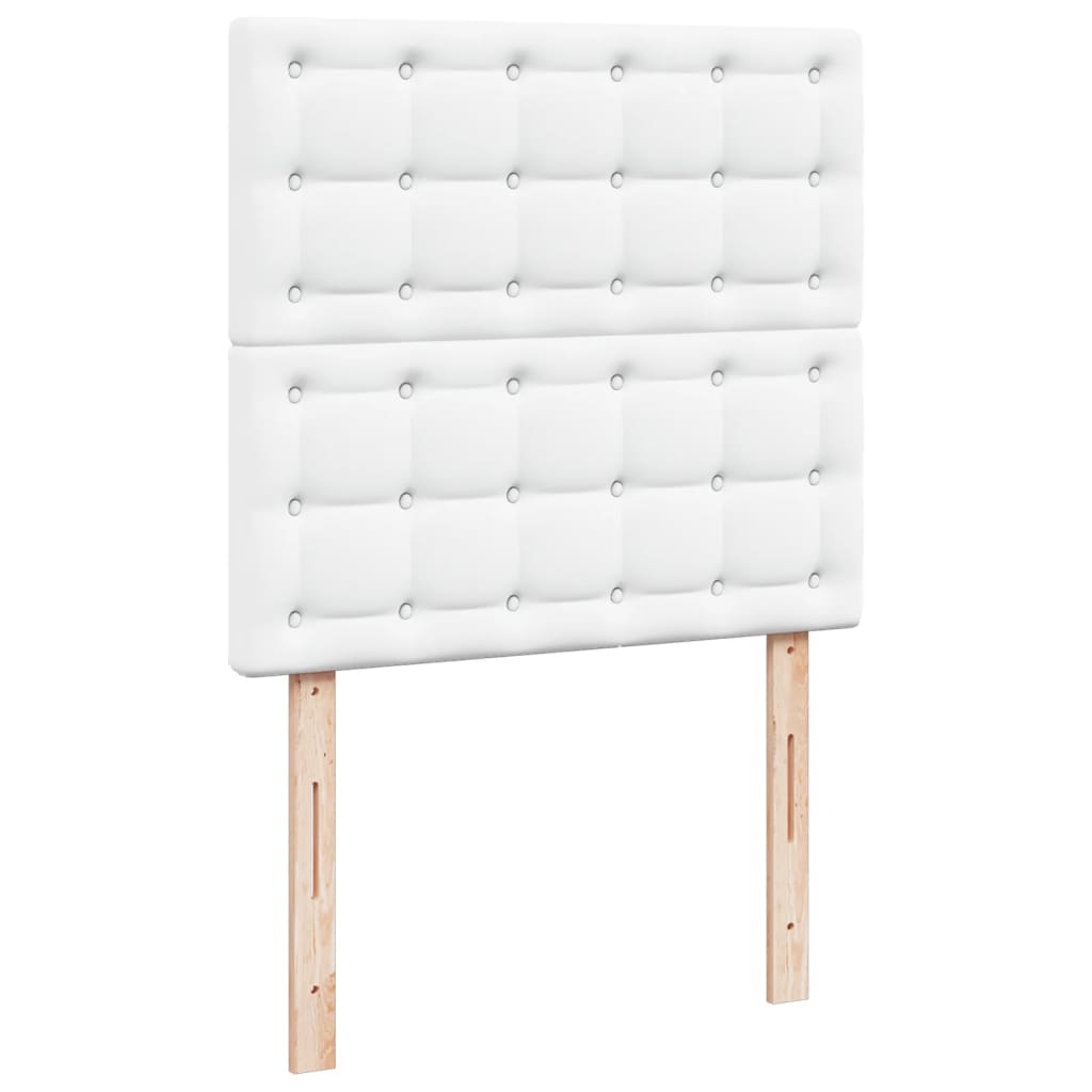 Sommier à lattes de lit avec matelas Blanc 80x200 cm Similicuir - XIOS
