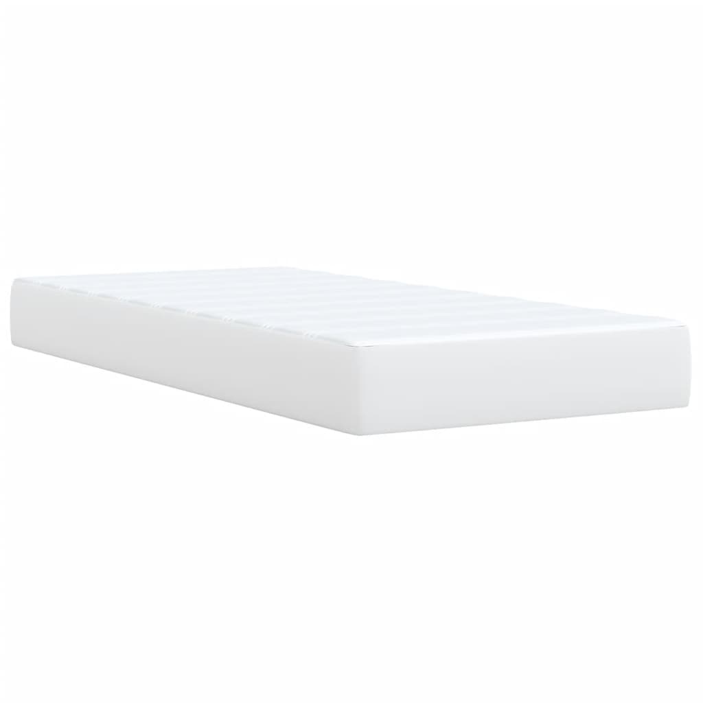 Sommier à lattes de lit avec matelas Blanc 90x190 cm Similicuir - XIOS
