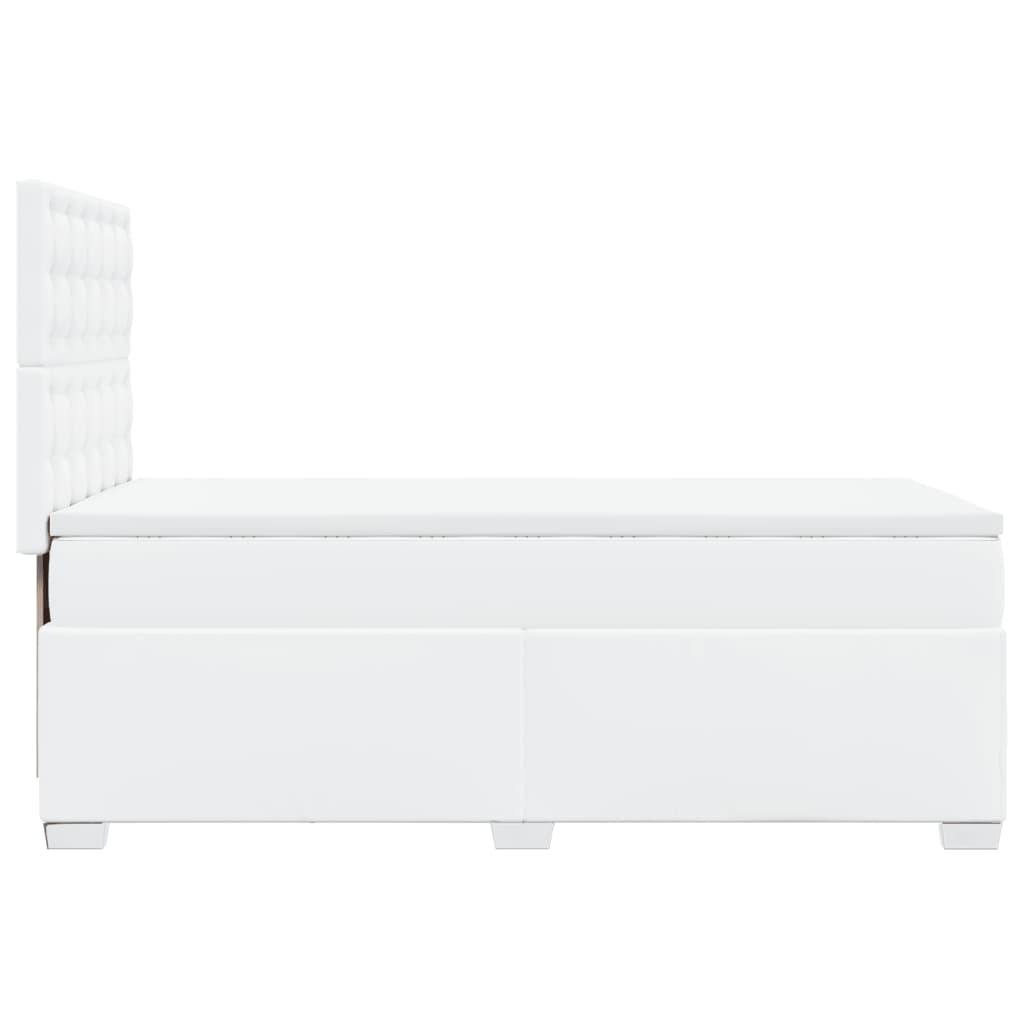 Sommier à lattes de lit avec matelas Blanc 90x190 cm Similicuir - XIOS