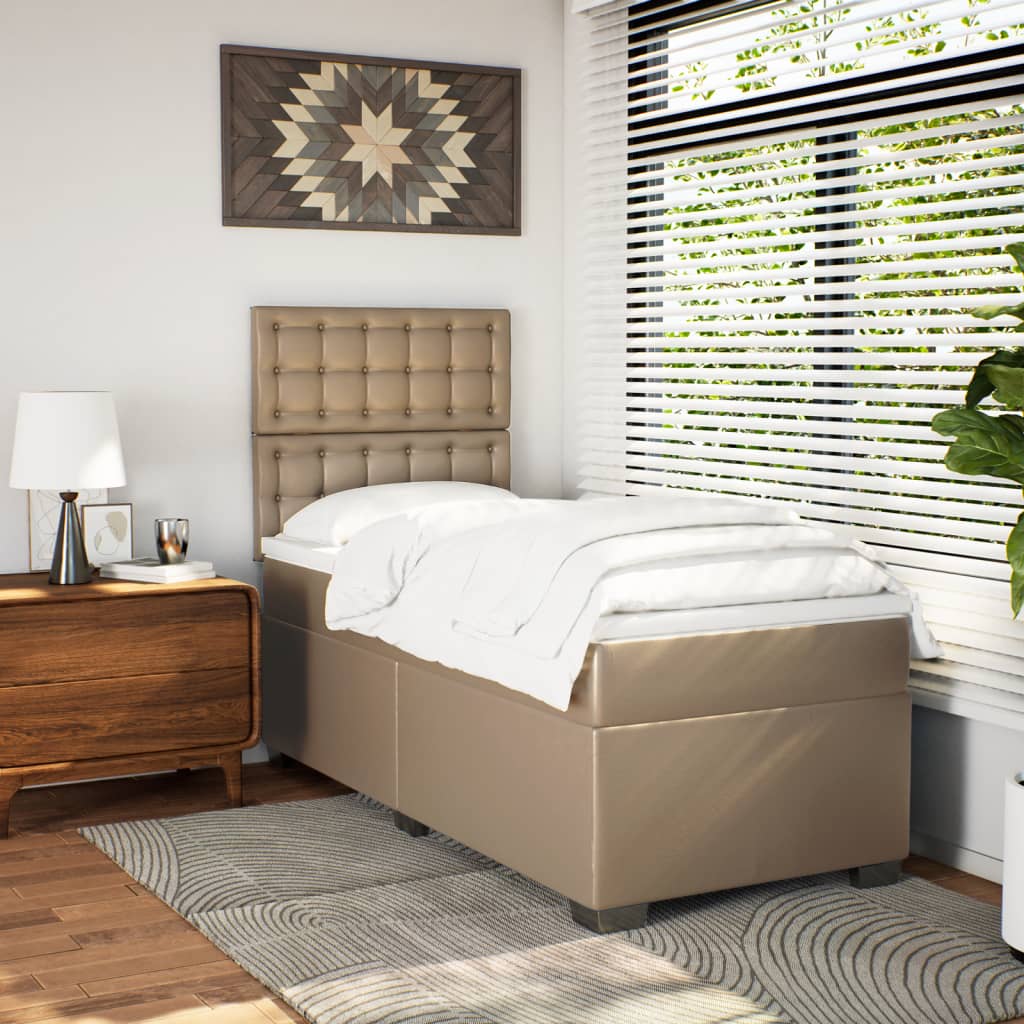 Sommier à lattes de lit avec matelas Cappuccino 90x200 cm - XIOS