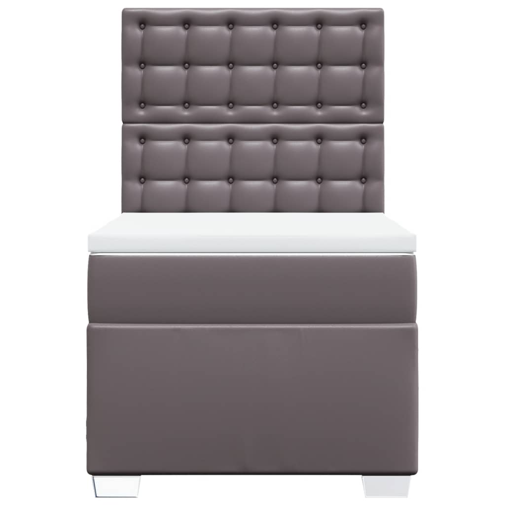 Sommier à lattes de lit avec matelas Gris 100x200 cm Similicuir - XIOS