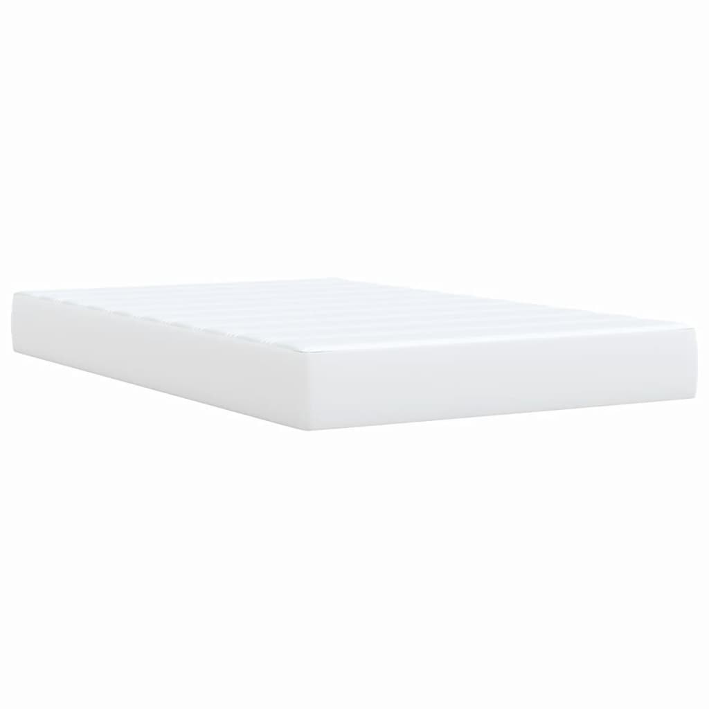 Sommier à lattes de lit avec matelas blanc 120x190cm similicuir - XIOS
