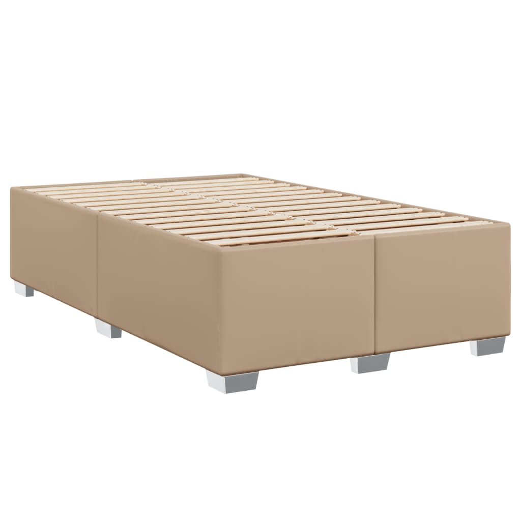 Lit à sommier tapissier avec matelas cappuccino 120x190cm similicuir - XIOS
