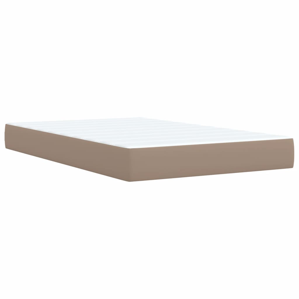 Lit à sommier tapissier avec matelas cappuccino 120x190cm similicuir - XIOS