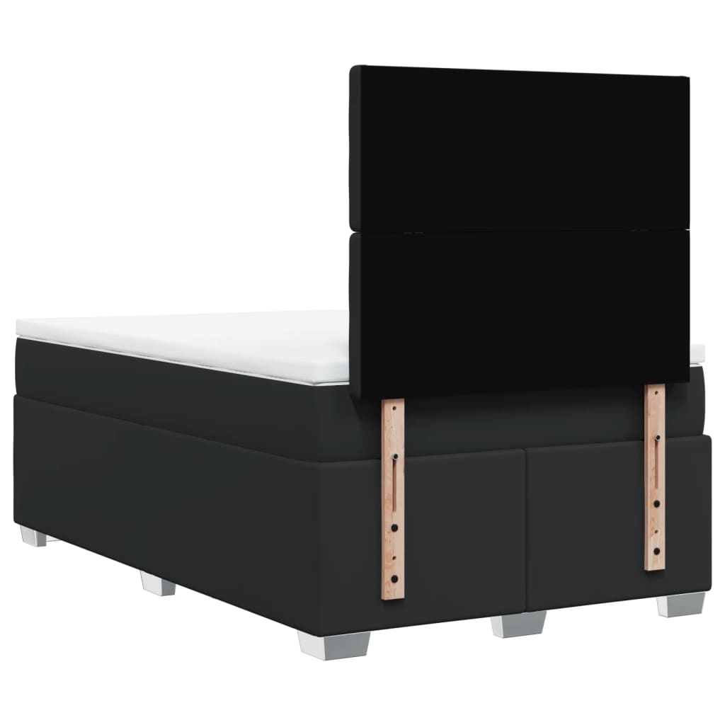Sommier à lattes de lit matelas Noir 120x200 cm Similicuir - XIOS