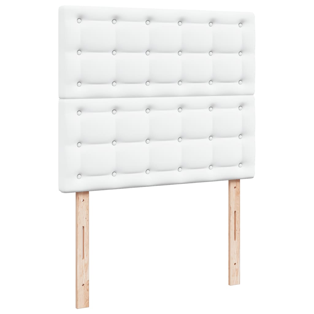 Sommier à lattes de lit avec matelas Blanc 120x200cm Similicuir - XIOS