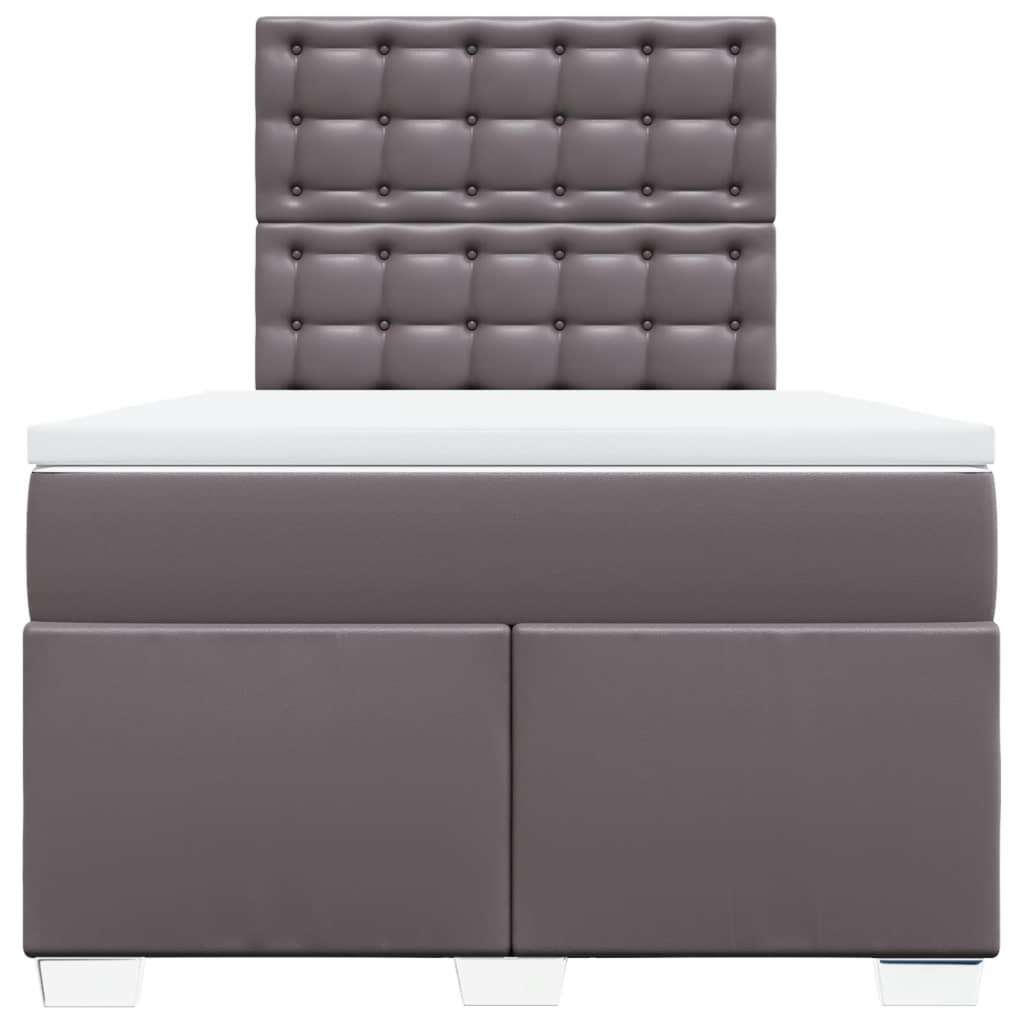 Sommier à lattes de lit avec matelas Gris 120x200 cm Similicuir - XIOS