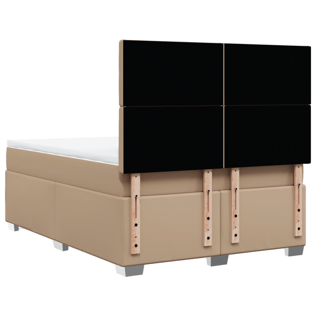 Sommier à lattes de lit avec matelas Cappuccino 140x190 cm