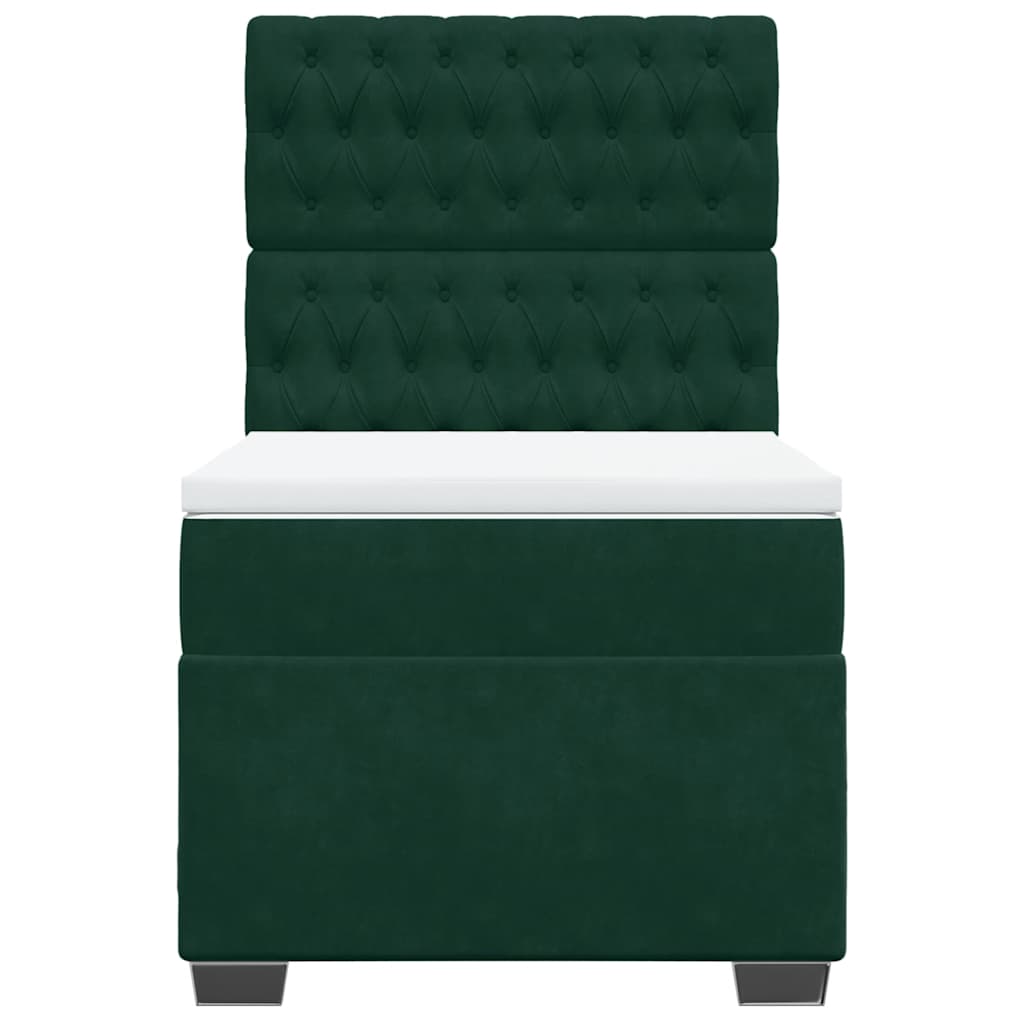 Sommier à lattes de lit et matelas Vert foncé 80x200 cm Velours - XIOS