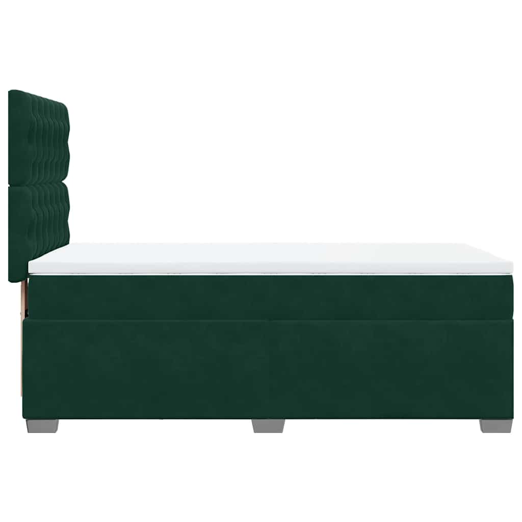 Sommier à lattes de lit et matelas Vert foncé 80x200 cm Velours - XIOS