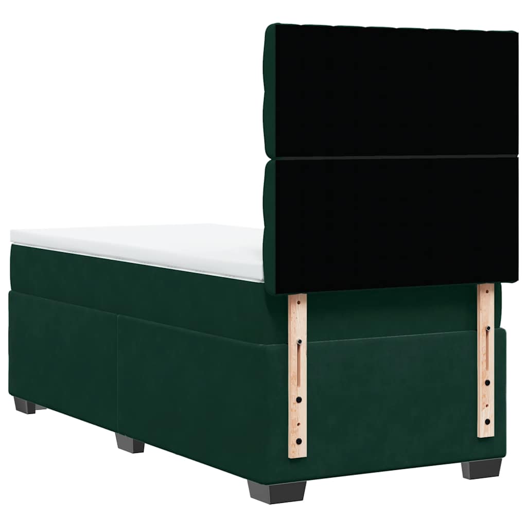 Sommier à lattes de lit et matelas Vert foncé 80x200 cm Velours - XIOS
